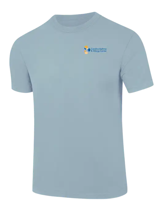 Comfort Colors 6.1 oz Light Blue Heavyweight Ring Spun T-Shirt w/Carolina Asthma Logo