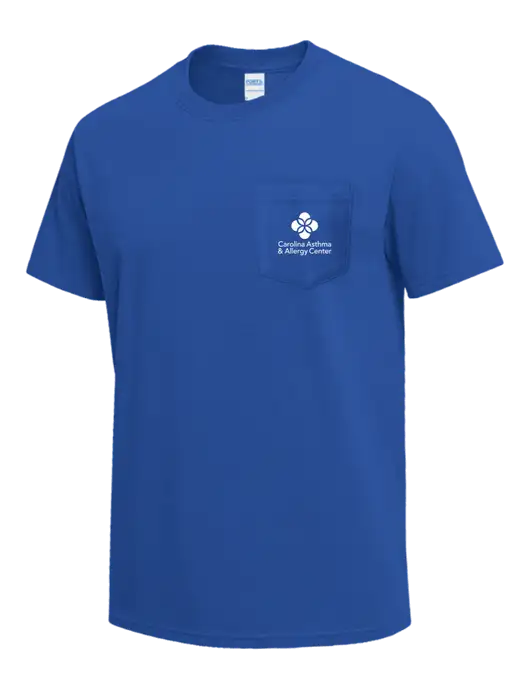 Royal Heavyweight 6.1 oz Pocket T-Shirt w/Carolina Asthma Logo
