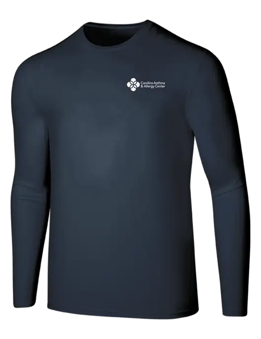 Seriously Soft Navy Long Sleeve T-Shirt w/Carolina Asthma Logo