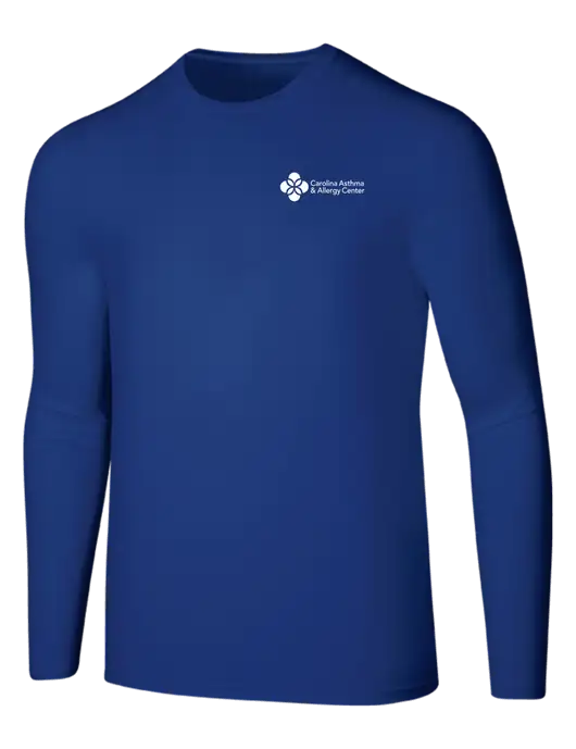 Seriously Soft Dark Royal Long Sleeve T-Shirt w/Carolina Asthma Logo