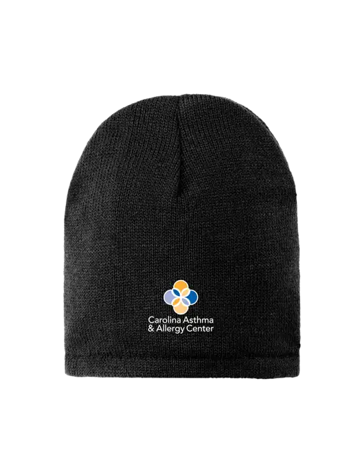 Black Fleece-Lined Beanie Cap w/Carolina Asthma Logo