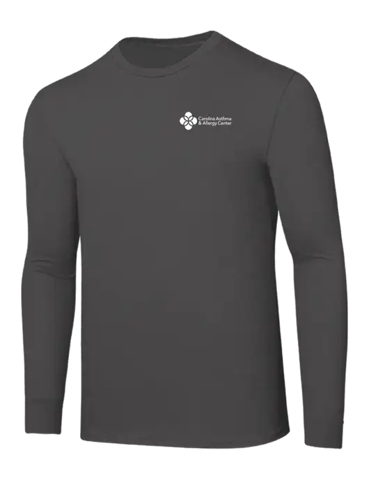 Seriously Soft Dark Grey Long Sleeve T-Shirt w/Carolina Asthma Logo