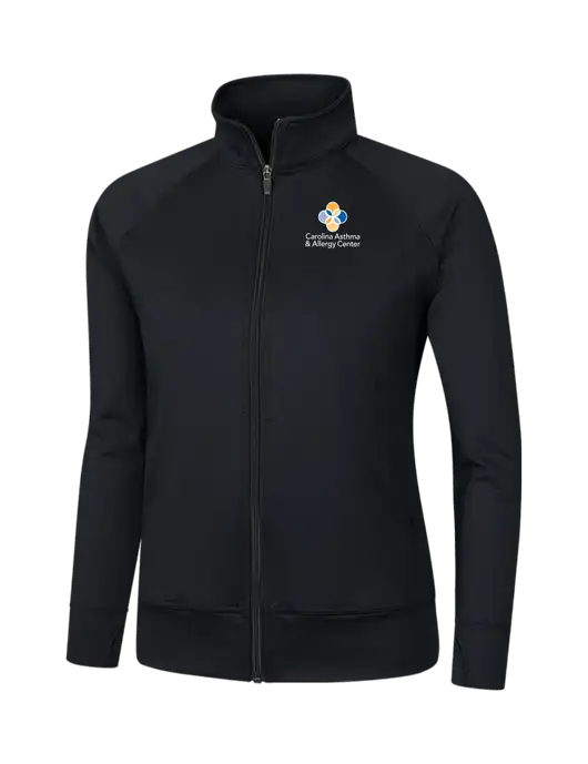 Womens Black NRG Fitness Jacket w/Carolina Asthma Logo