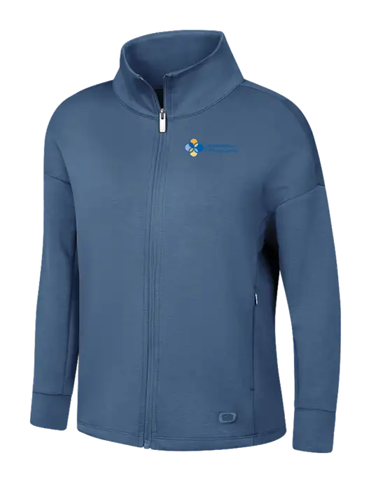 OGIO Womens Light Slate Blue Transcend Full-Zip w/Carolina Asthma Logo