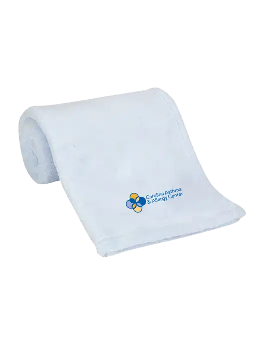 Blue Alpine Fleece Mink Touch Luxury Baby Blanket  w/Carolina Asthma Logo