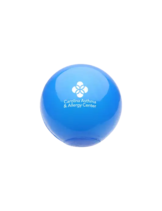 Light Up Light Royal Blue Bounce Ball w/Carolina Asthma Logo