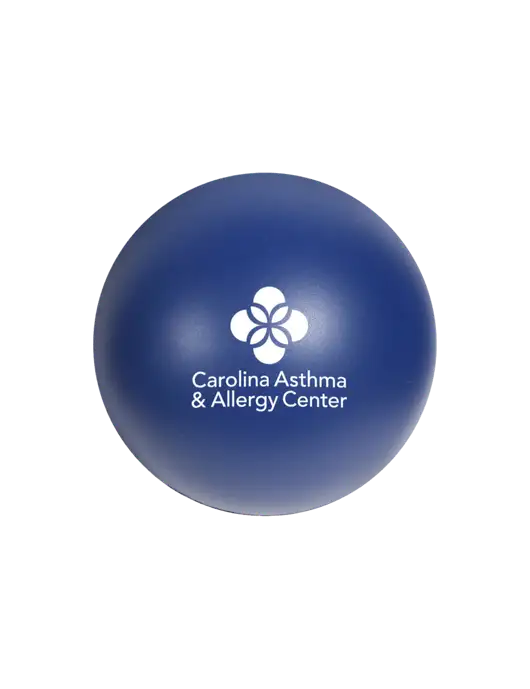 Navy Blue Stress Reliever Ball w/Carolina Asthma Logo