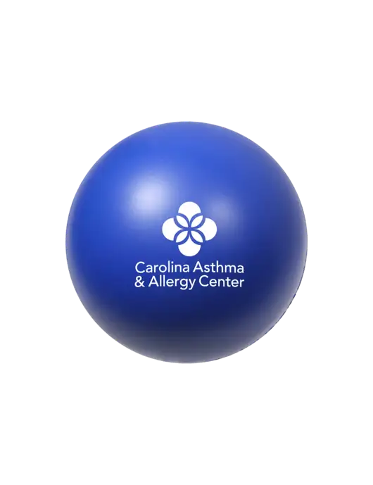 Dark Royal Blue Stress Reliever Ball w/Carolina Asthma Logo