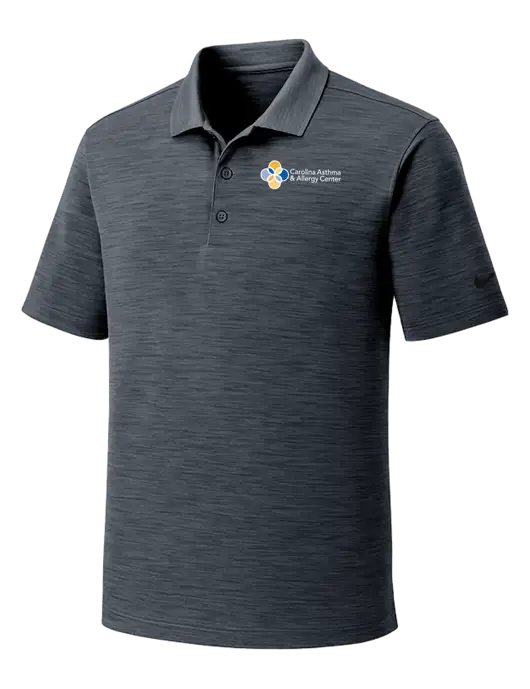 Nike Dri-FIT Dark Grey Striated Polo w/Carolina Asthma Logo