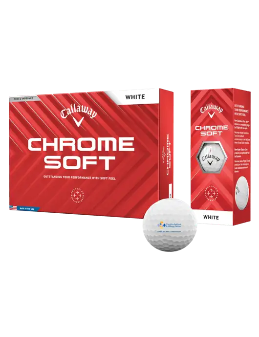 Callaway Chrome Soft Golf Balls 12/pk w/Carolina Asthma Logo