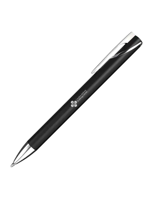 Black/Chrome HyperNova Ballpoint Pen - Black Ink w/Carolina Asthma Logo