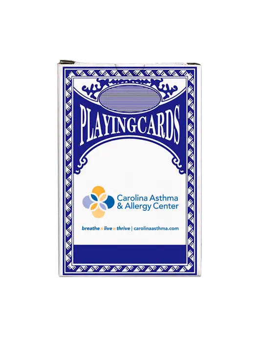 Dark Royal Blue Playing Cards w/Carolina Asthma Logo