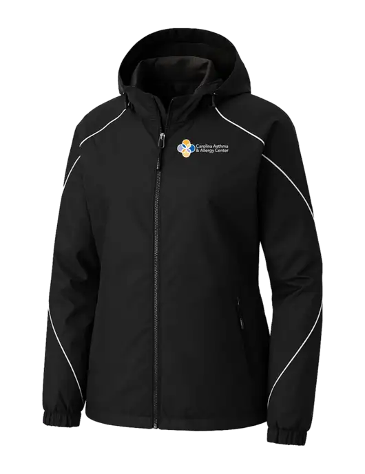 Womens Angle 3-in-1 Black Jacket with Fleece Liner w/Carolina Asthma Logo
