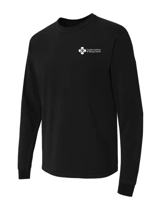 Comfort Colors Garment-Dyed Black Heavyweight Long Sleeve T-Shirt w/Carolina Asthma Logo