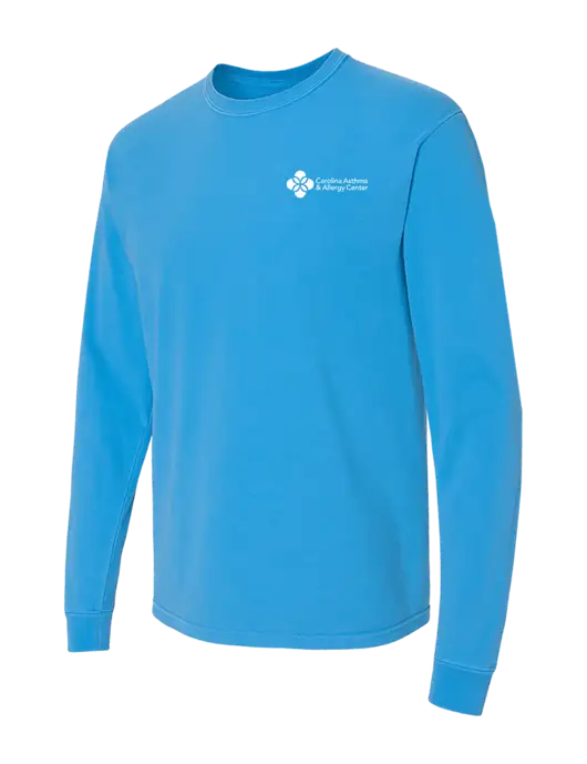 Comfort Colors Garment-Dyed Royal  Heavyweight Long Sleeve T-Shirt w/Carolina Asthma Logo