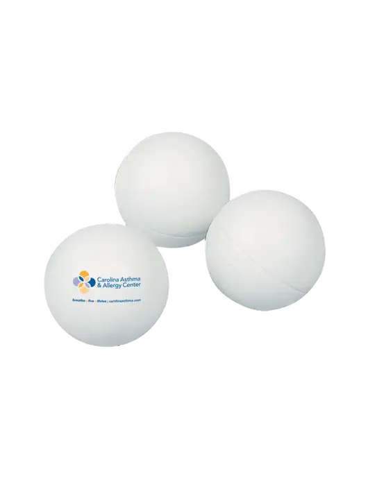 3-Pack 1-Star White Ping Pong Balls w/Carolina Asthma Logo