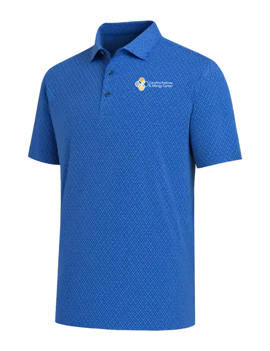 Callaway All-Over Stitched Royal Chev Polo  w/Carolina Asthma Logo