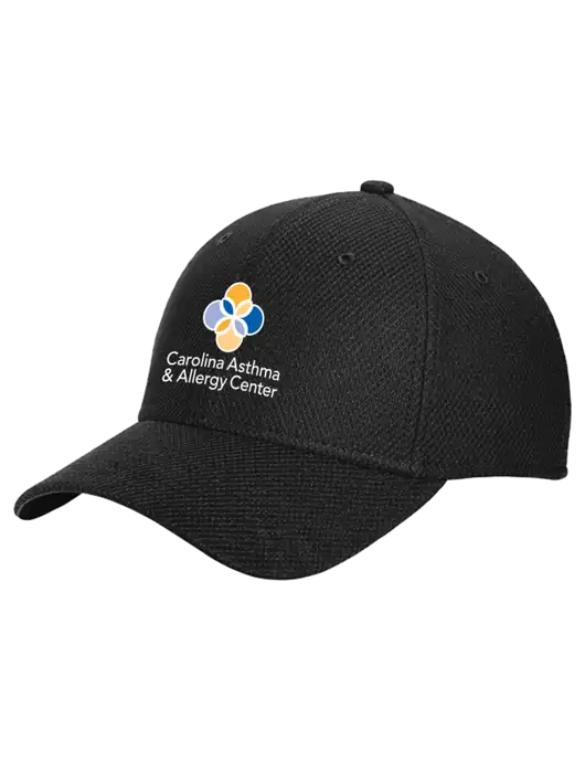 New Era Diamond Era Black Stretch Cap w/Carolina Asthma Logo
