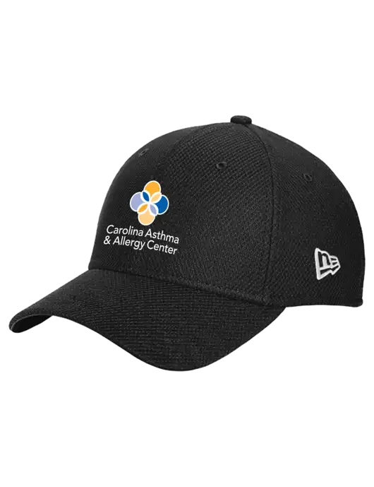 New Era Diamond Era Black Stretch Cap w/Carolina Asthma Logo