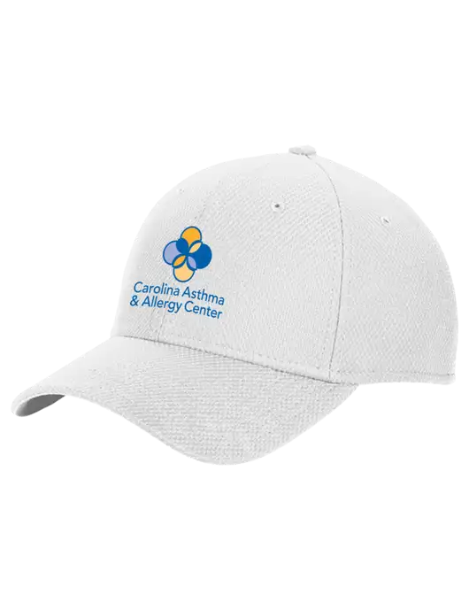 New Era Diamond Era White Stretch Cap w/Carolina Asthma Logo