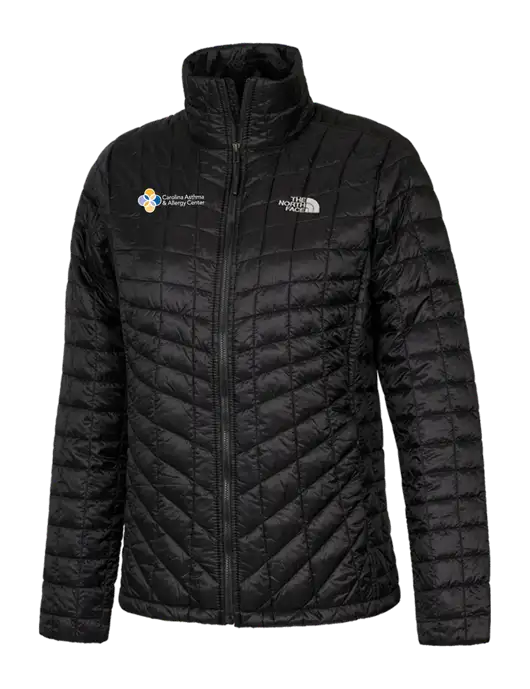 North Face Womens Black ThermoBall Trekker Jacket w/Carolina Asthma Logo