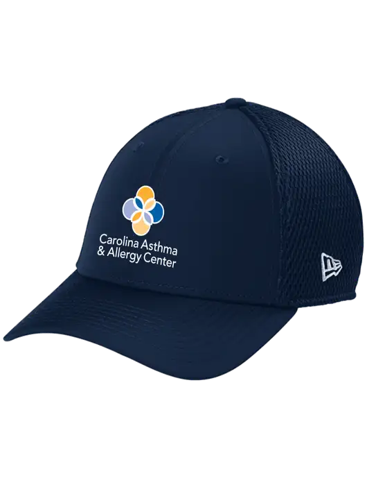 New Era 39THIRTY Performance Stretch Dark Navy Mesh Cap w/Carolina Asthma Logo