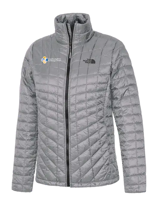 North Face Womens Medium Grey ThermoBall Trekker Jacket w/Carolina Asthma Logo