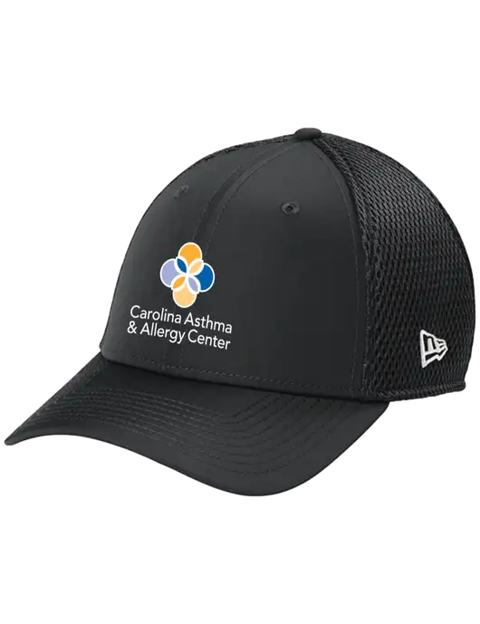 New Era 39THIRTY Performance Stretch Charcoal Grey Mesh Cap w/Carolina Asthma Logo