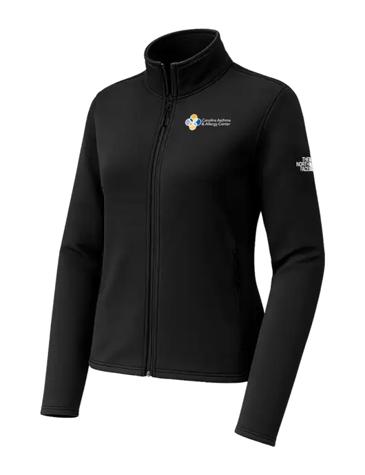 The North Face Womens Aim Full-Zip Black Fleece Jacket w/Carolina Asthma Logo
