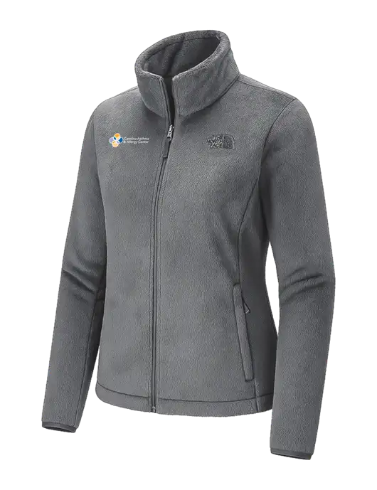 The North Face Womens Dark Medium Grey Osito Fleece Jacket
 w/Carolina Asthma Logo