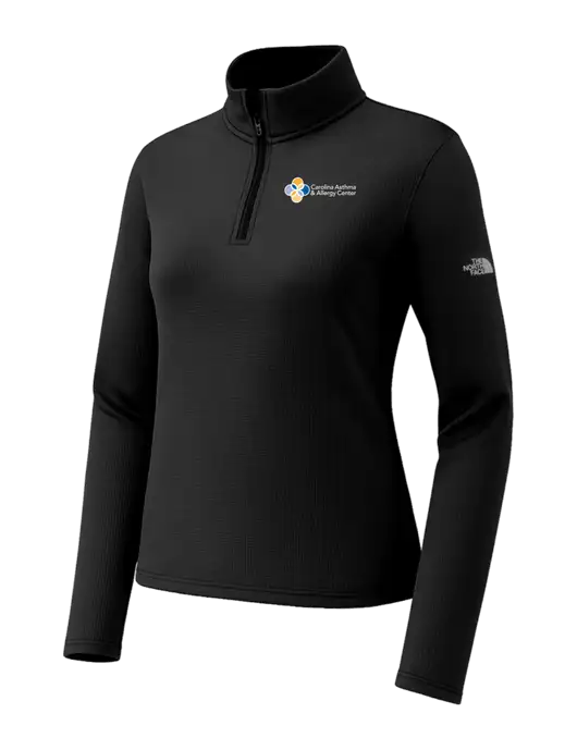 The North Face Womens Aim 1/4-Zip Black Fleece w/Carolina Asthma Logo