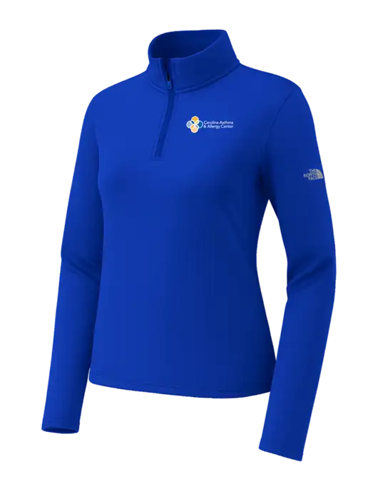 The North Face Womens Aim 1/4-Zip Dark Royal Fleece w/Carolina Asthma Logo