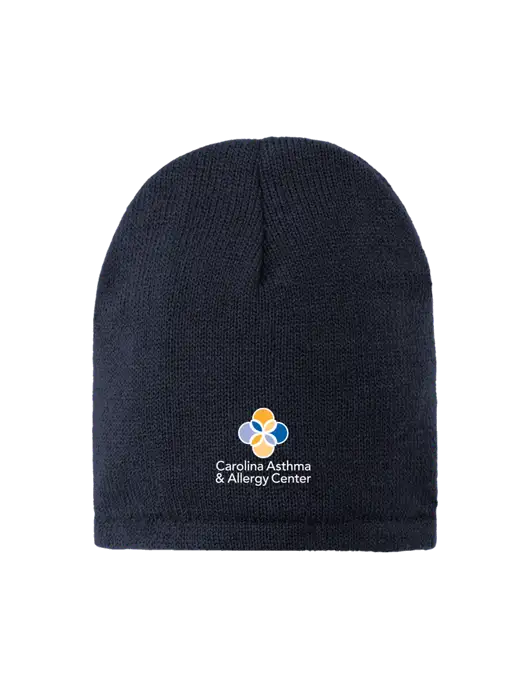 Dark Navy Fleece-Lined Beanie Cap w/Carolina Asthma Logo
