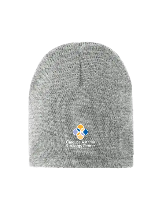 Dark Medium Grey Fleece-Lined Beanie Cap w/Carolina Asthma Logo