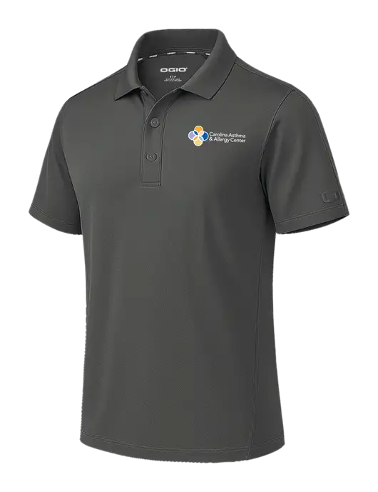 OGIO Envision Dark Medium Grey Polo w/Carolina Asthma Logo