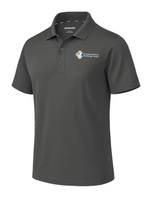 OGIO Envision Dark Medium Grey Polo w/Carolina Asthma Logo