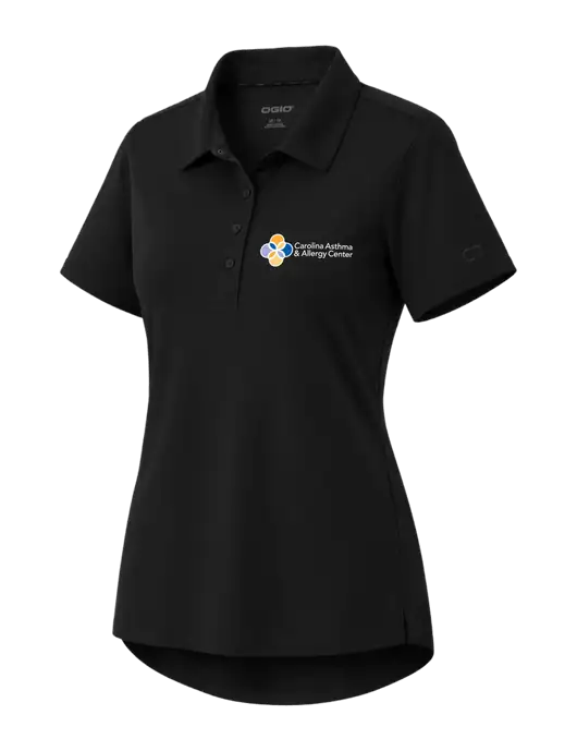 OGIO Womens Envision Black Polo w/Carolina Asthma Logo