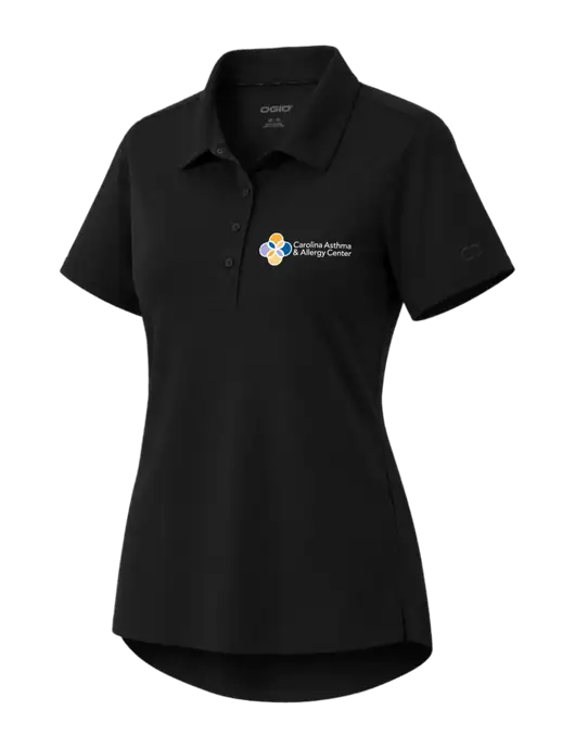 OGIO Womens Envision Black Polo w/Carolina Asthma Logo