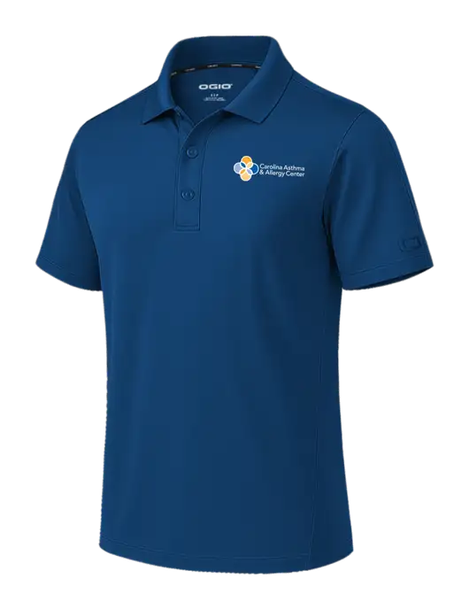 OGIO Envision Light Navy Polo w/Carolina Asthma Logo