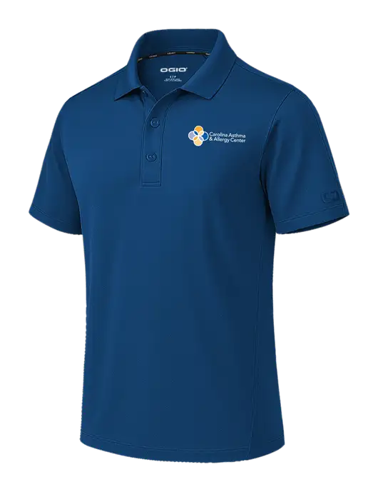 OGIO Envision Light Navy Polo w/Carolina Asthma Logo