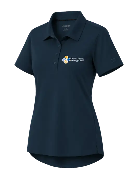 OGIO Womens Envision Dark Navy Polo w/Carolina Asthma Logo