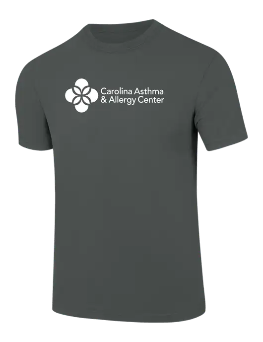 Comfort Colors 6.1 oz Dark Grey Heather Heavyweight Ring Spun T-Shirt w/Carolina Asthma Logo