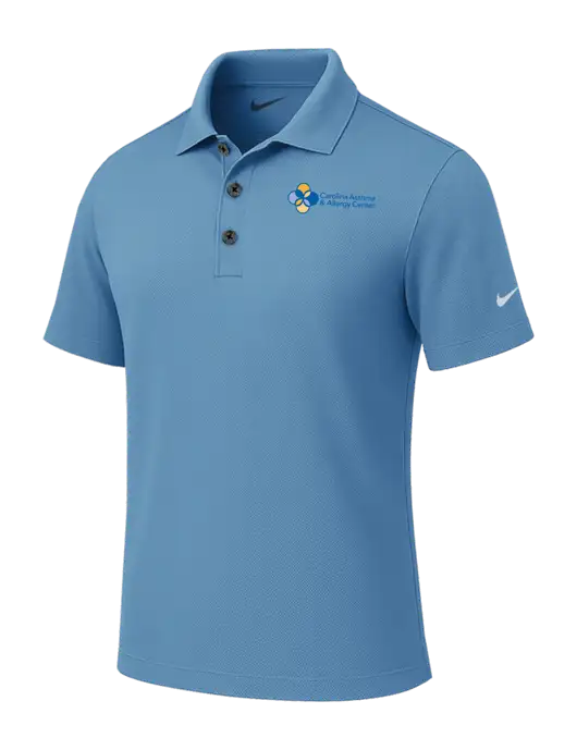 Nike Light Blue Tech Basic Dri-FIT Polo
 w/Carolina Asthma Logo