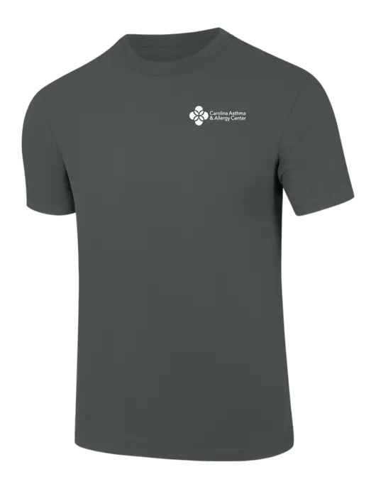 Comfort Colors 6.1 oz Dark Grey Heather Heavyweight Ring Spun T-Shirt w/Carolina Asthma Logo