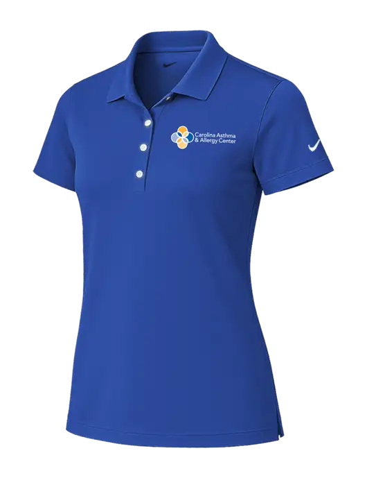 Nike Womens Royal Tech Basic Dri-FIT Polo
 w/Carolina Asthma Logo