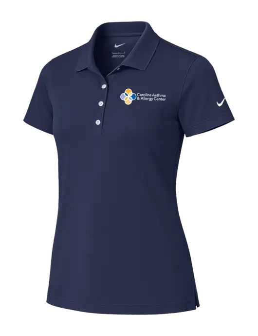 Nike Womens Dark Navy Tech Basic Dri-FIT Polo
 w/Carolina Asthma Logo