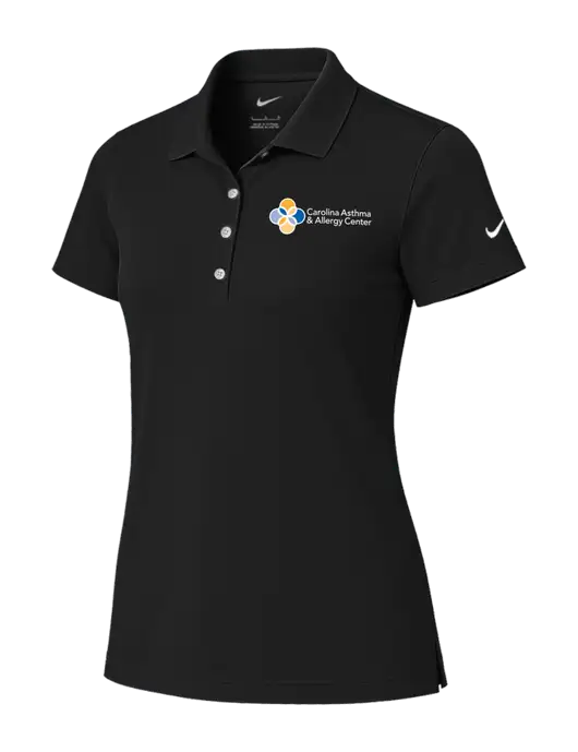 Nike Womens Black Tech Basic Dri-FIT Polo
 w/Carolina Asthma Logo