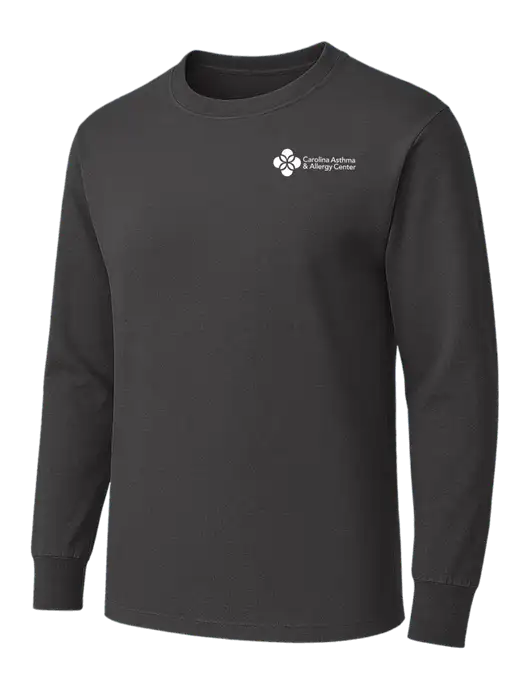 Charcoal Heavyweight Long Sleeve 6.1 oz T-Shirt w/Carolina Asthma Logo